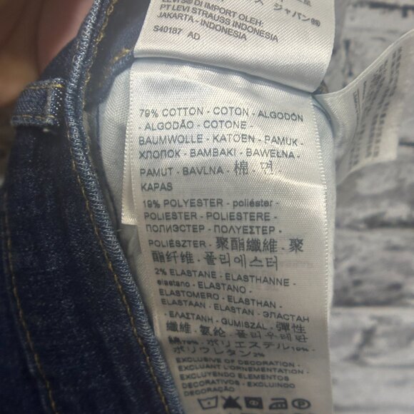 EUC LEVI'S 711 Women's Dark Wash Distressed Stretch Skinny Jeans 26 - Picture 14 of 16